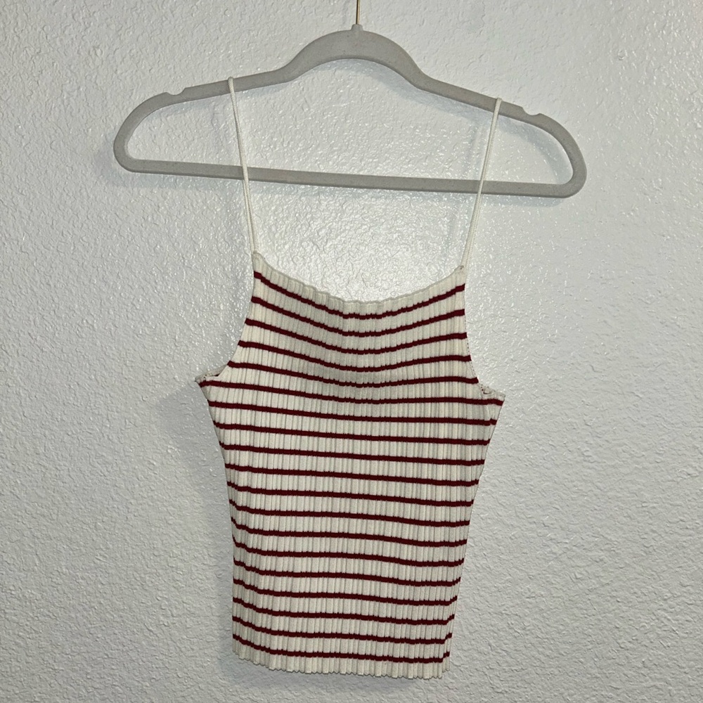H&M Red and White Spaghetti strap top.